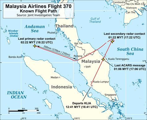 mh370 flight path map.